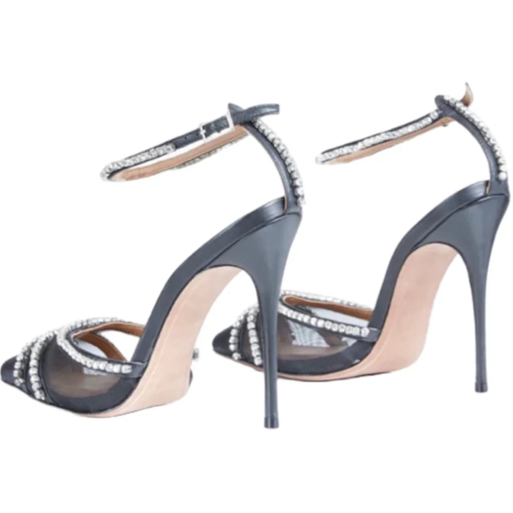 BCBGMAXAZRIA Women’s Navino Sparkle Mesh Pump Heel Black - Picture 8 of 9